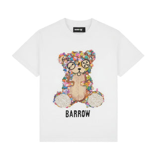 Barrow T-shirt Bianca Con Teddy Da Bambina S6BKJGTH177-002