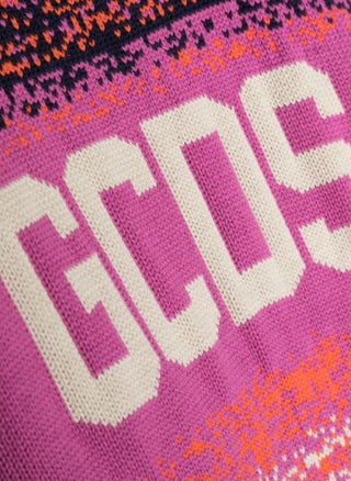 GCDS Crewneck Sweater with Inlaid Logo DNW006