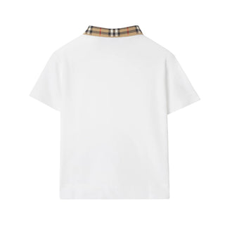 Burberry Polo In Piqué Con Colletto A Quadri 8105571