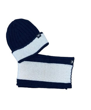 Armani Kids Striped Hat With Scarf 9RYV01 – La Cicogna