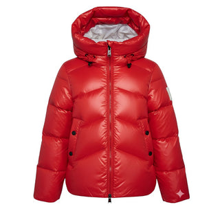 After Label Giubbino rosso con cappuccio da bambina 3441O00005