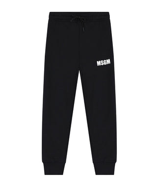 Msgm Pantaloni jogger neri con logo F4MSJUFP062