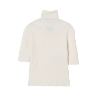 Elisabetta Franchi Maglia Lupetto nero a costine con logo EFMA176.C