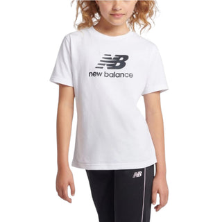 New Balance T-shirt Bianca Con Stampa LAKG0246-BWE034 Per Bambina