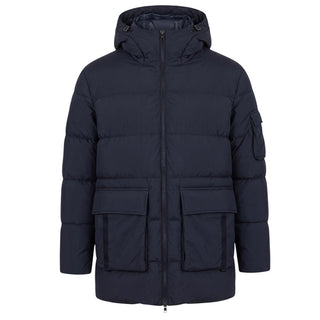 Herno Piumino Blu Navy Con Cappuccio PI001268U-9200 Per Uomo