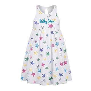 Mc2 Saint Barth Abito Copricostume Masha Bianco Con Stelle Marine MAS0001/03882L Per Bambina