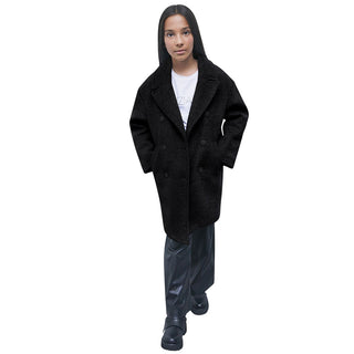 Patrizia Pepe Cappotto Oversize Nero 7O0055/C0265-K103 Per Bambina
