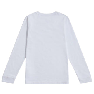 New Balance T-shirt Bianca A Maniche Lunghe LAKB0254-BWE078 Per Bambino