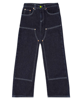 Barrow Jeans denim blu con patch logato F5BKJGDP206