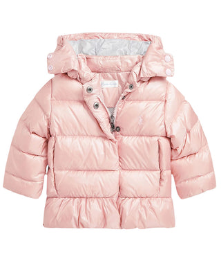 Polo Ralph Lauren Giubbino trapuntato rosa da neonata 310939675001