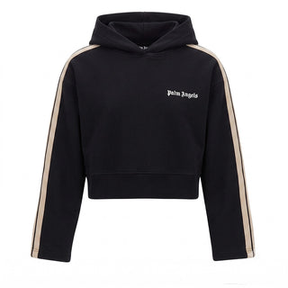 Palm Angels Felpa Cropped Nera F6PAJGHS039/110 Per Bambina