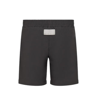 Msgm Bermuda Grigio In Popeline Con Logo S6MSJBBE155