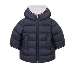 Moncler Giubbino blu navy Saito trapuntato con cappuccio K29511C00002