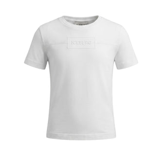Iceberg T-shirt Bianca In Jersey Per Bambino TSICE6114BJ-V2