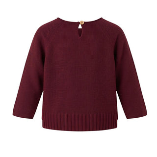 Maperò Maglia Bordeaux In Misto Lana M34368/32 Per Neonata