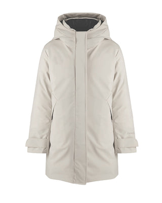 Invicta Giubbino avorio in tessuto tecno con cappuccio CG039L