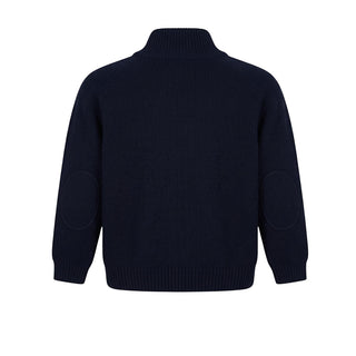 Il Gufo Cardigan Blu In Lana Con Zip A23GF190EM220-02 Per Neonato
