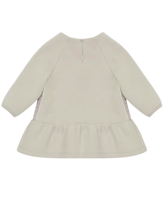 Emporio Armani Vestina beige in jersey doppio con logo 6DEA05-1JHSZ