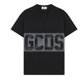 GCDS T-shirt Nera A Maniche Corte Con Logo C2MWQC225J079/990I Unisex