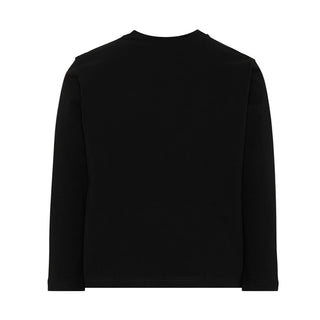 Lanvin T-shirt Nera A Maniche Lunghe N30395/09B Per Bambini