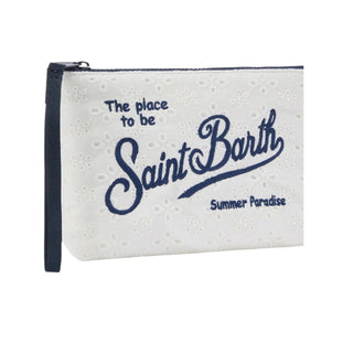 Mc2 Saint Barth Pochette Aline Bianca In Cotone Sangallo ALI0045/00238L