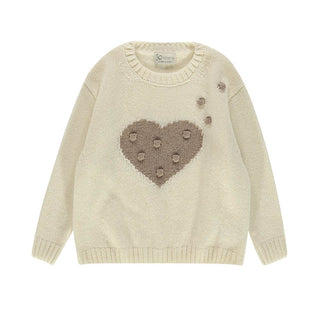 J.o Milano Maglia girocollo in misto lana da neonata 563L2