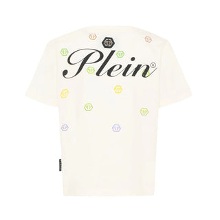 Philipp Plein T-Shirt A Maniche Corte S6PHJBTH008 Con PP Hexagon