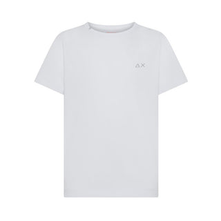 Sun68 T-shirt bianca in jersey con logo T45304B