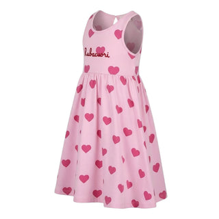 Mc2 Saint Barth Abito Copricostume Masha Rosa Con Cuori MAS0001/00941L Per Bambina