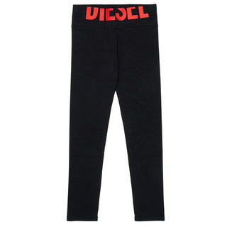 Diesel Leggings Neri Con Logo J02660-KYA0L-K900 Per Bambina