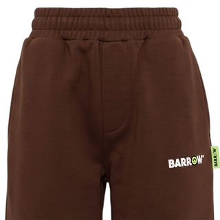 Barrow Pantaloni Jogger Marroni Con Logo F6BKJUFP013-408 Per Bambini