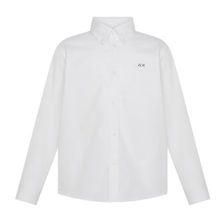 Sun68 Camicia Botton Down S45301B In Popeline Di Cotone