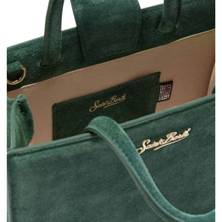 Mc2 Saint Barth Borsa Midi in pelle scamosciata verde SHBM0001-00505I