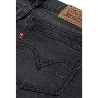 Levis Jeans Wide Leg A Vita Media In Denim Nero 3EG381-DCL Per Bambina