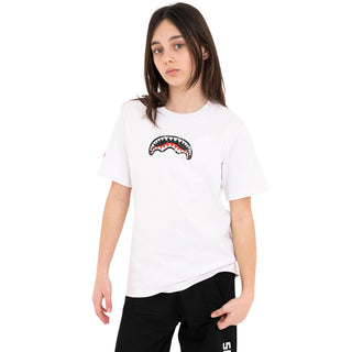 SPRAYGROUND T-shirt Bianca Con Stampa SPY1515WHT Per Bambini