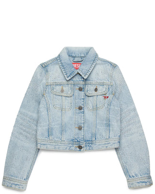Diesel Giubbino In Denim J01341-KXBL0 Con Strass