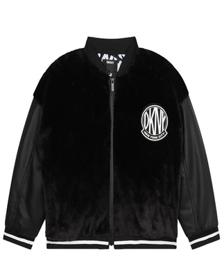 Dkny Giubbino modello bomber in eco-pelliccia D60237