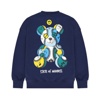 Barrow Felpa Girocollo In Cotone F5BKJUSW076 Con Logo e Teddy