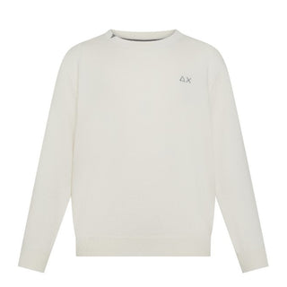 Sun68 Maglia avorio in misto lana con logo K45301A