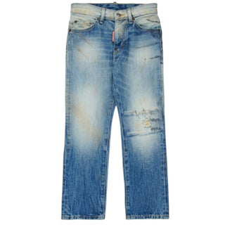 Dsquared2 Jeans In Denim Con Dettagli Used Per Bambini DQ2252-D0AFZ-DQ01