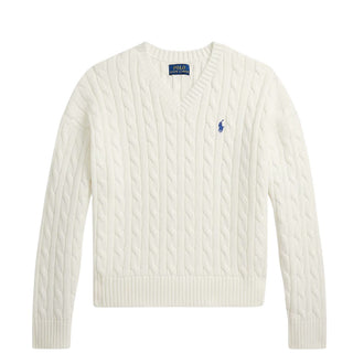 Polo Ralph Lauren Maglia Avorio A Trecce Per Bambini 313A11238001