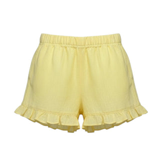J.o Milano Shorts Gialli In Lino Per Bambina 674C5J