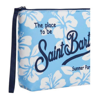 Mc2 Saint Barth Pochette Aline In Scuba Celeste Con Fantasia Floreale ALIN001/07532L