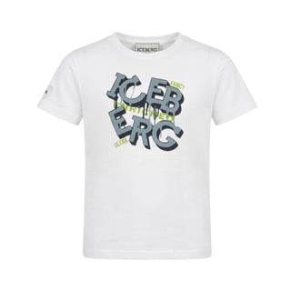 Iceberg T-shirt Bianca Con Stampa Per Bambino TSICE6122BJ-V2