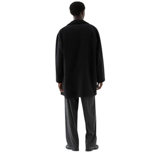 I'm Brian Cappotto Nero In Misto Lana CP3869 Per Uomo