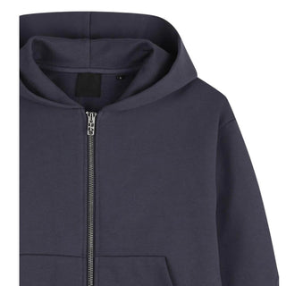 Givenchy Felpa Blu Con Zip E Cappuccio Per Bambini H31215/061