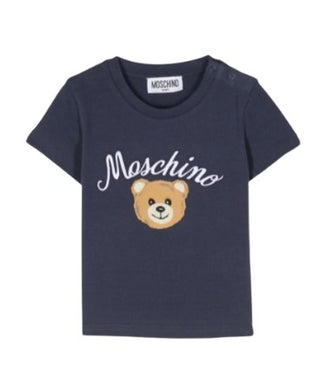 Moschino T-Shirt mit Rundhalsausschnitt und MUM03O-Stickerei