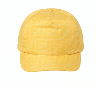 Fendi Cappello Giallo In Nylon Con FF All-Over JUP004-AQRY