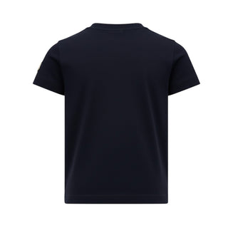 Moncler T-shirt A Maniche Corte Blu Navy Con Logo K19548C00030-778