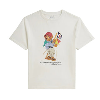 Polo Ralph Lauren T-shirt Bianca Con Stampa Per Bambini 322A12428002
